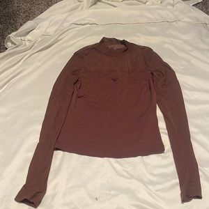Brown mesh shirt